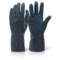 Heavy Duty Household Rubber Gloves Large - BLACK
