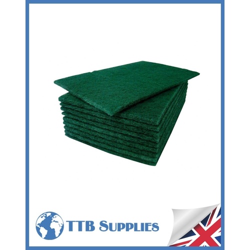 CASE OF 3 X Large Green Scourer Pads (Pack x10)